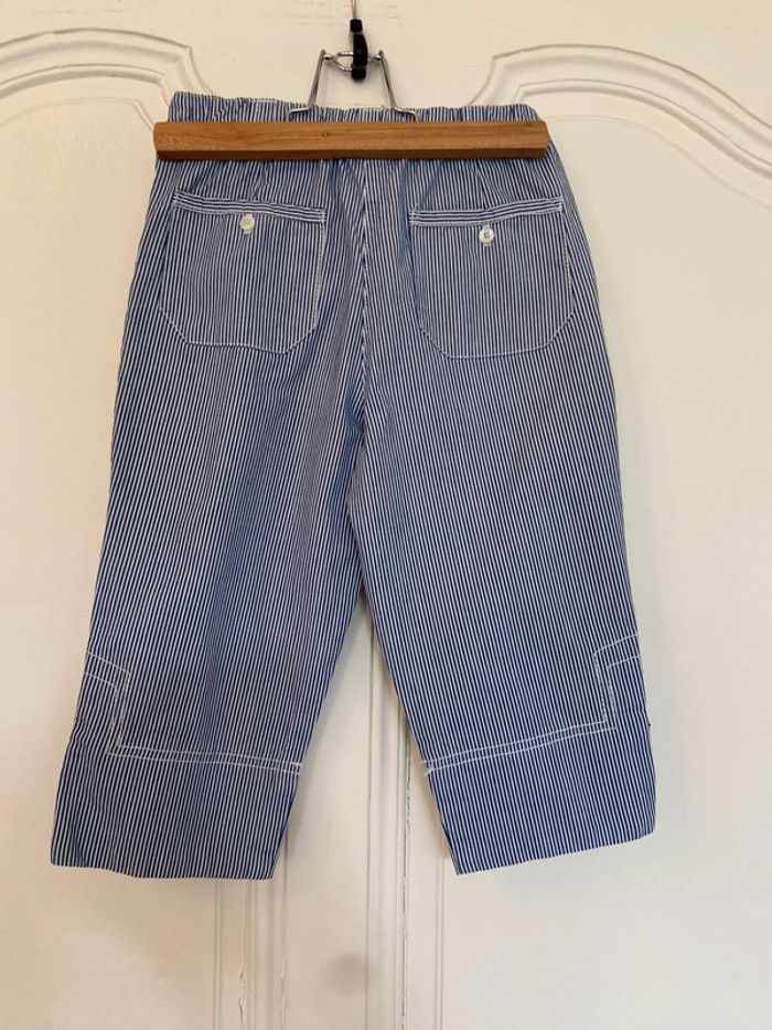 Pantacourt rayé bleu et blanc Cyrillus 6 ans - photo numéro 2