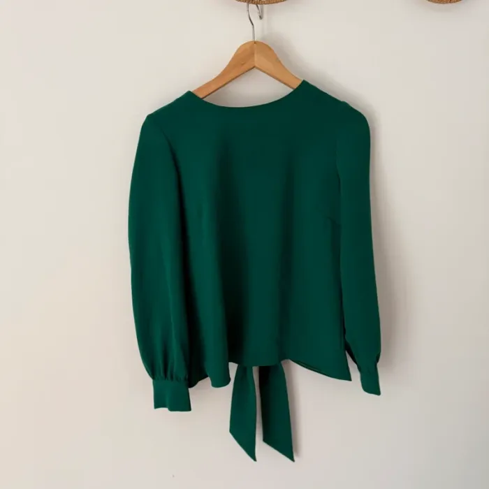 Ba&sh Green Blouse Top Shirt Long Sleeve - photo numéro 6