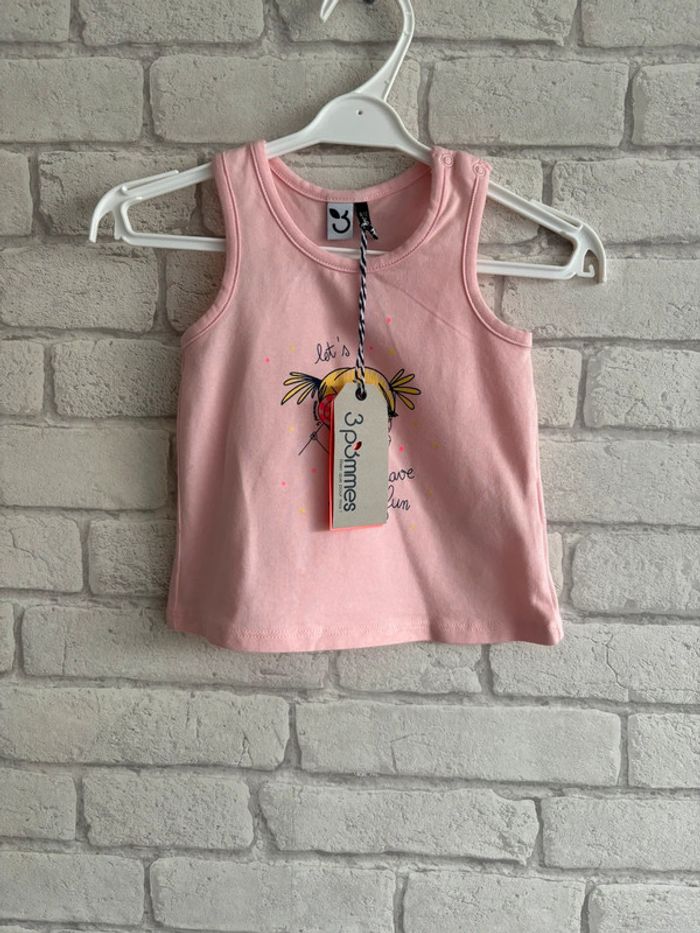 Débardeur 3 Pommes taille 9/12 mois neuf - photo numéro 2