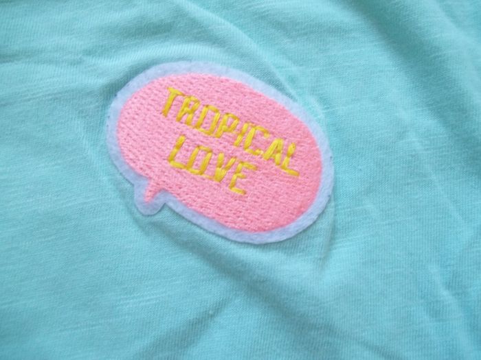 T-shirt turquoise patché "love" Orchestra 10 ans - photo numéro 6