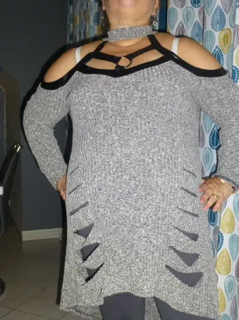 Top Tunique robe à Épaules Nues Dénudé Grande Taille 48 50 neuf Rosegal