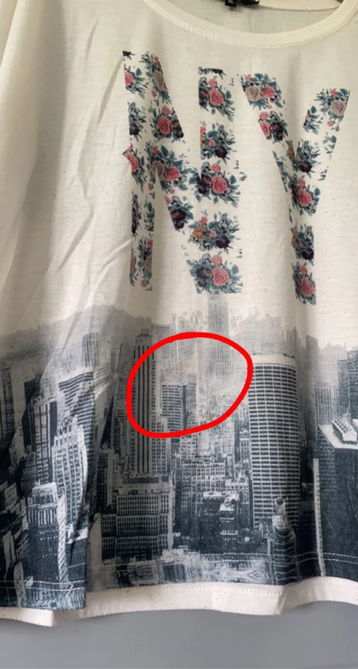T-shirt blanc NY - photo numéro 2