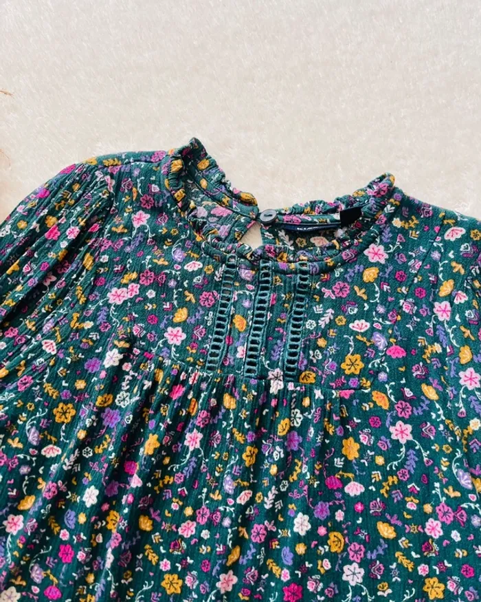 Blouse verte fleurie 4 ans - Kiabi - photo numéro 3