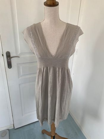 Tunique débardeur gris perle taille 38