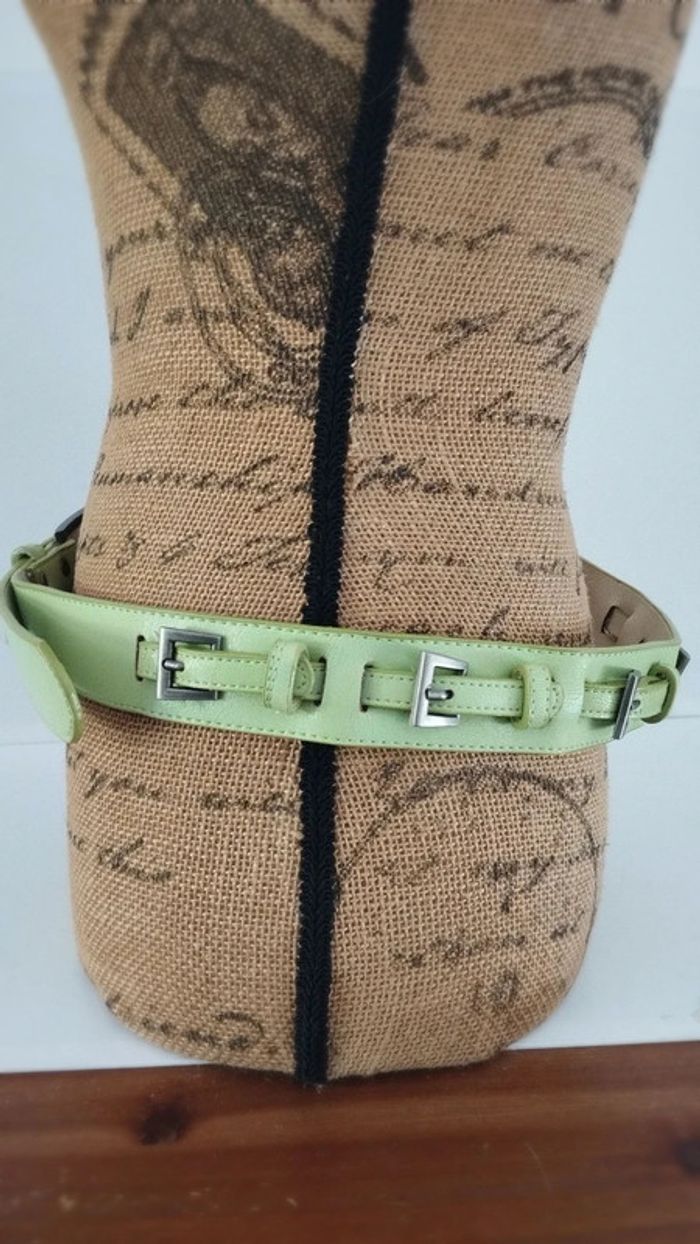 Ceinture verte multi boucles 90 cm femme - photo numéro 5
