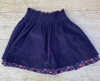 Jupe velours violet fille 18 mois