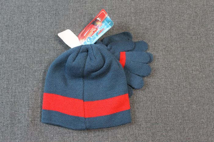 ensemble bonnet gants cars disney bleu - photo numéro 2