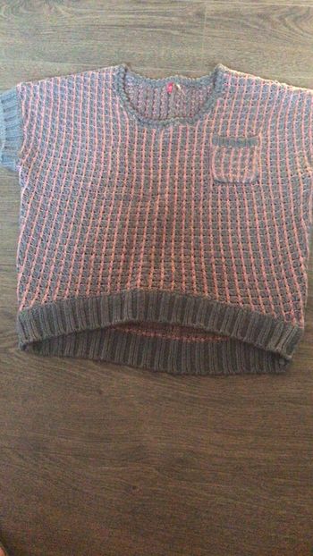 Débardeur gris / orange Orchestra 7/8 ans