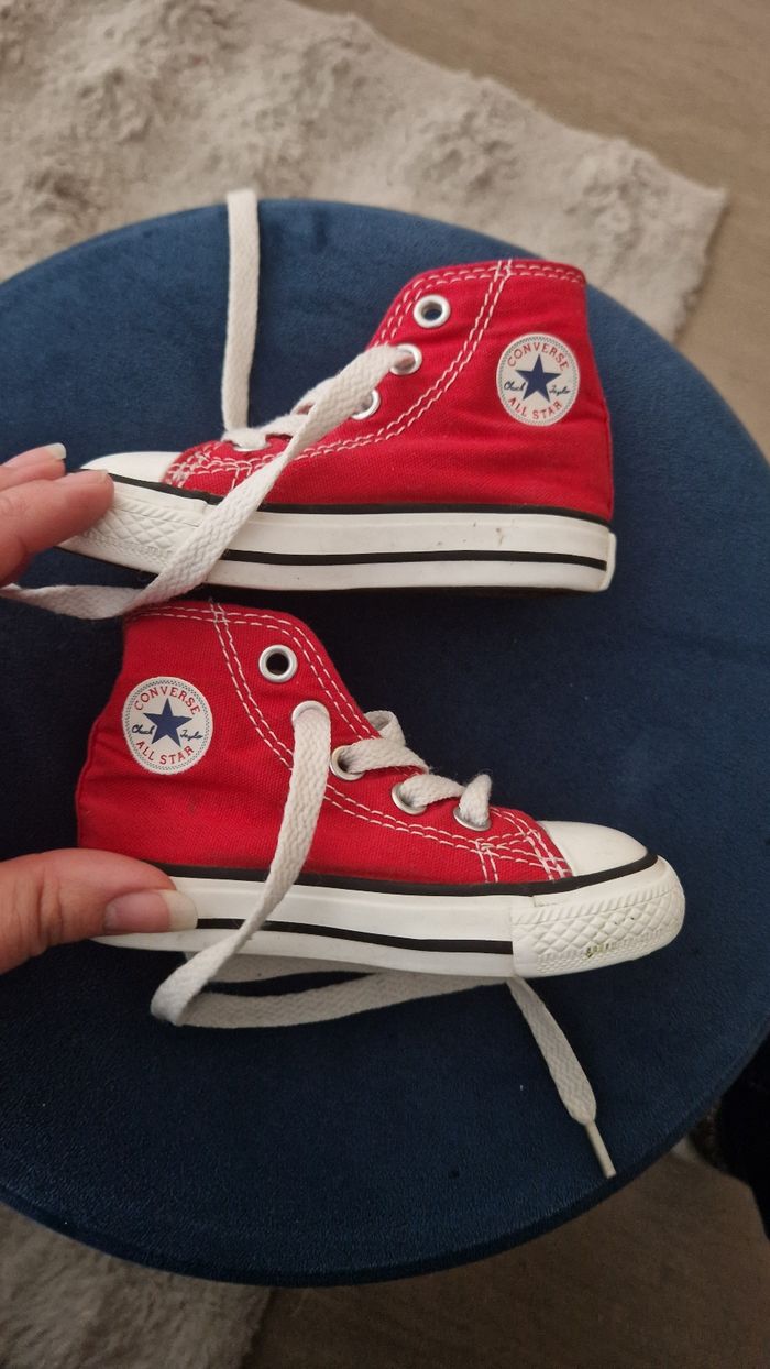 Converse montante bébé rouge - photo numéro 3