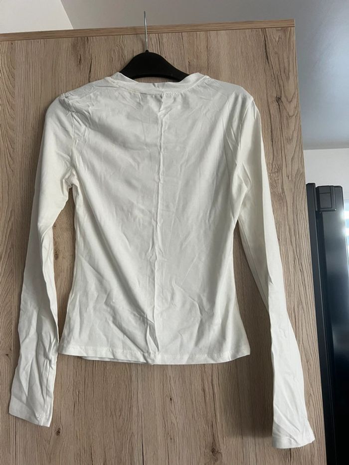 T shirt manches longues a mot - photo numéro 4