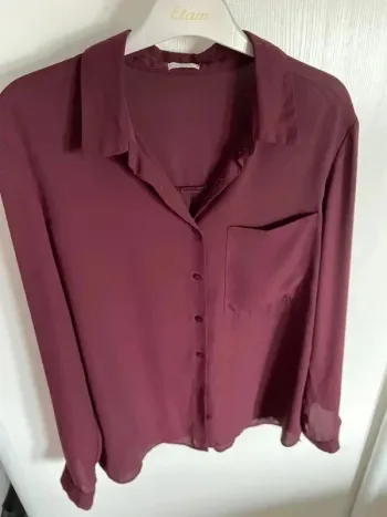Chemise fluide bordeaux - Pimkie - Taille 36