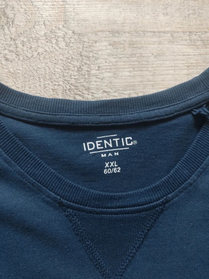Tee-shirt manches courtes bleu marine inscription blanche taille XXL Identic - photo numéro 5