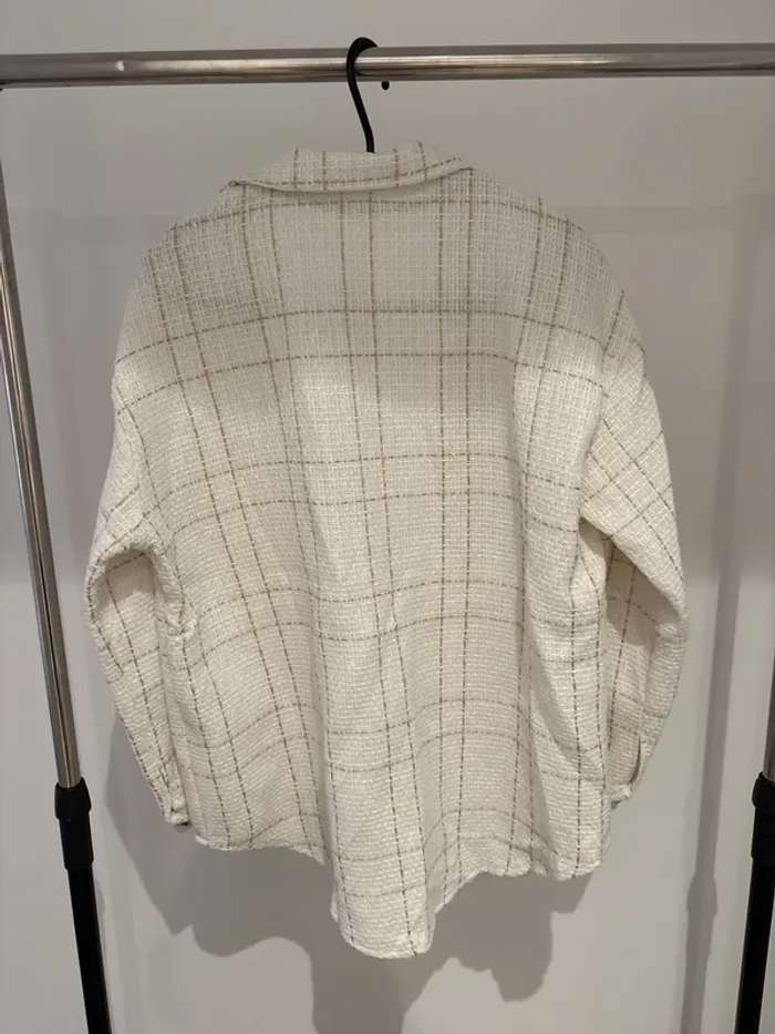Veste blanche/ beige et doré - photo numéro 3