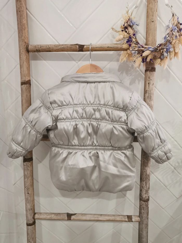 🌸Manteau doudoune fille gris DKNY 12mois - photo numéro 7