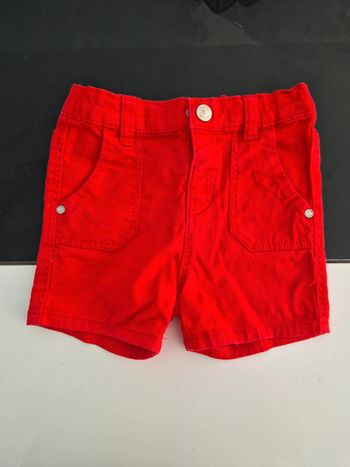 Short rouge 12 mois