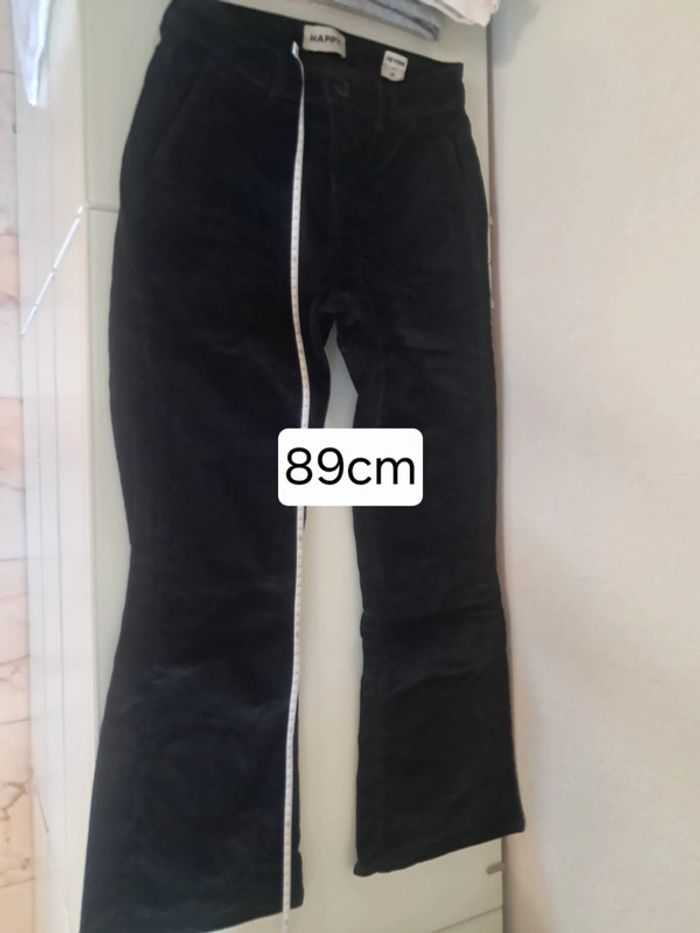 Happy pantalon velour noir pat d eph T. 36 en tbe - photo numéro 18