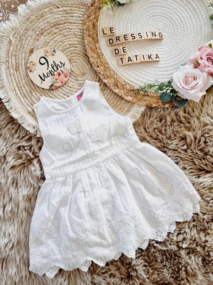 Robe blanche 9 mois bebe fille