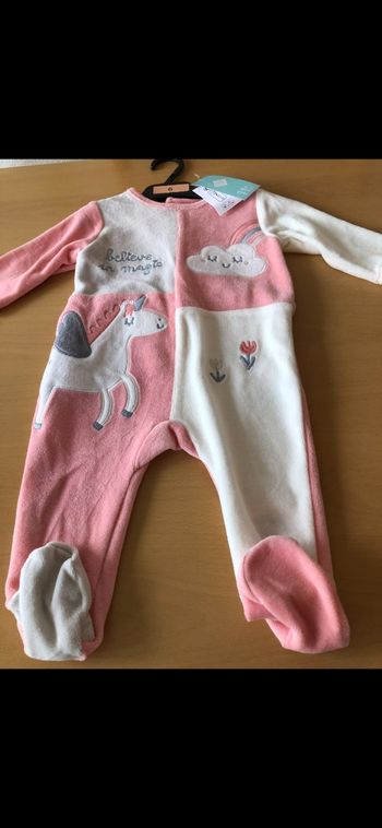 Pyjamas en velours chaud fille 6 mois