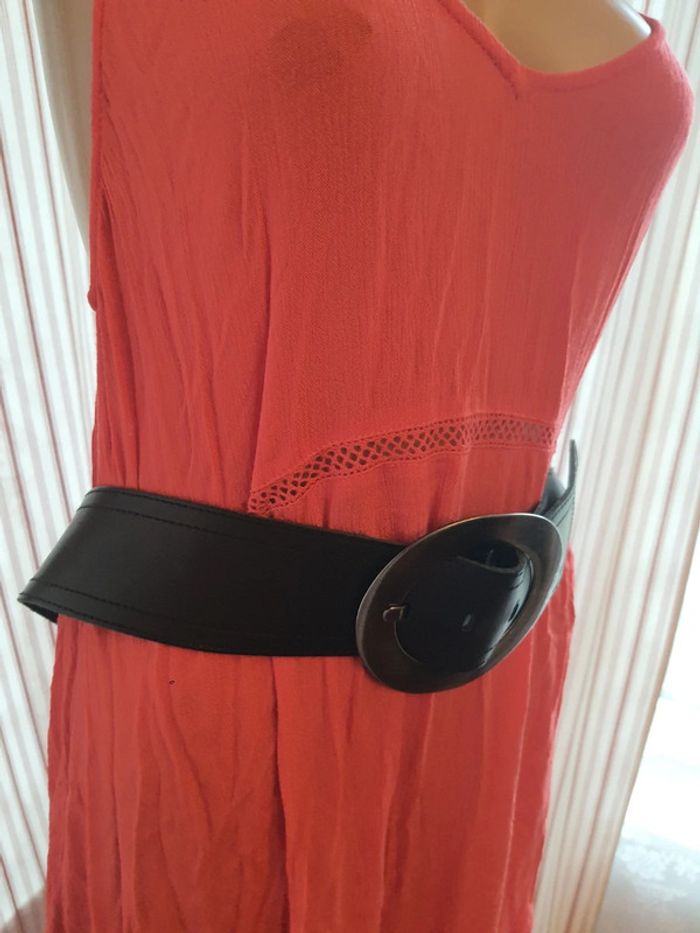 Jolie Ceinture noire cuir 1906 by Blue Star 100cm - photo numéro 5