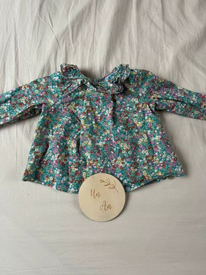 Blouse fleurie jacadi 12 mois