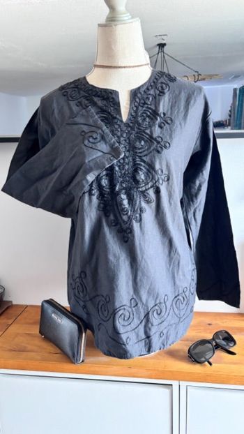 Tunique blouse noire orientale taille unique