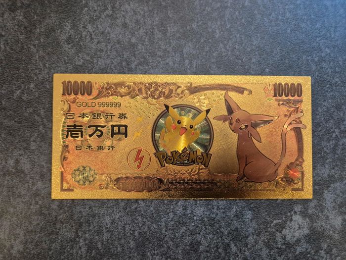 Billet OR à collectionner Pokemon