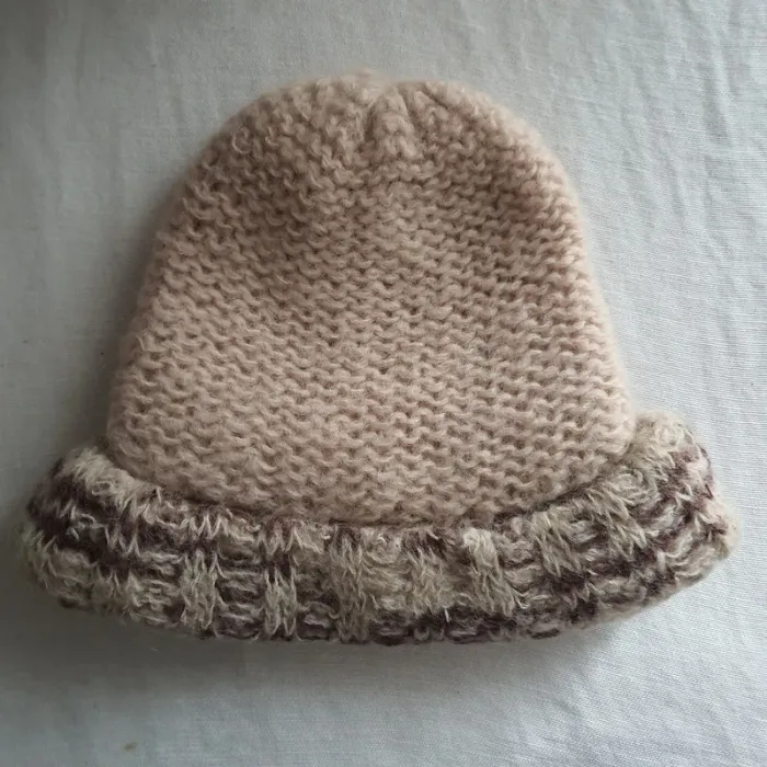 Bonnet crème maille vintage femme - photo numéro 4