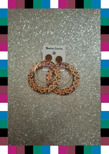 Boucles d'oreilles en bois