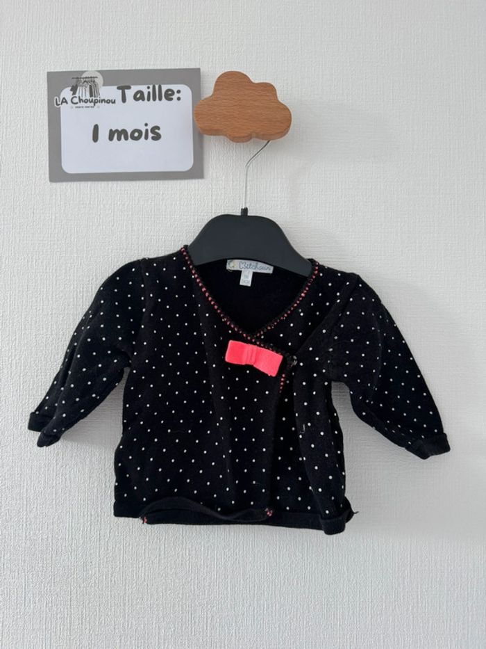Gilet noir - taille 1 mois 🌸