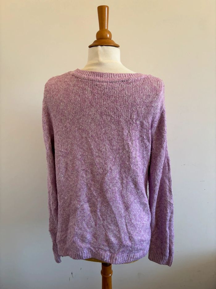Pull rose en maille taille L - photo numéro 6