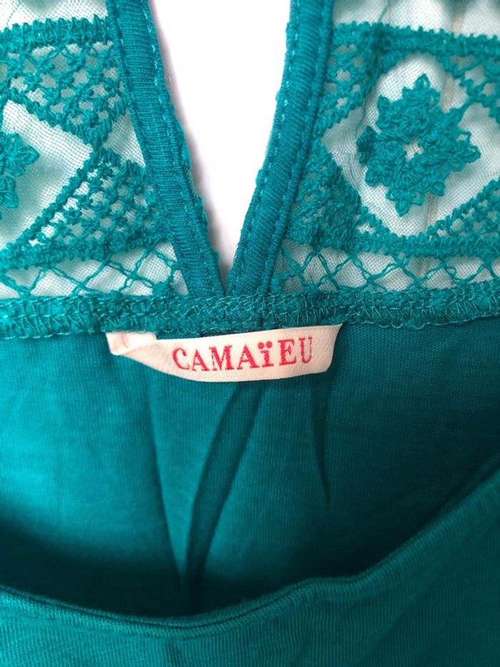 Débardeur Bleu Dentelle Camaïeu - photo numéro 3