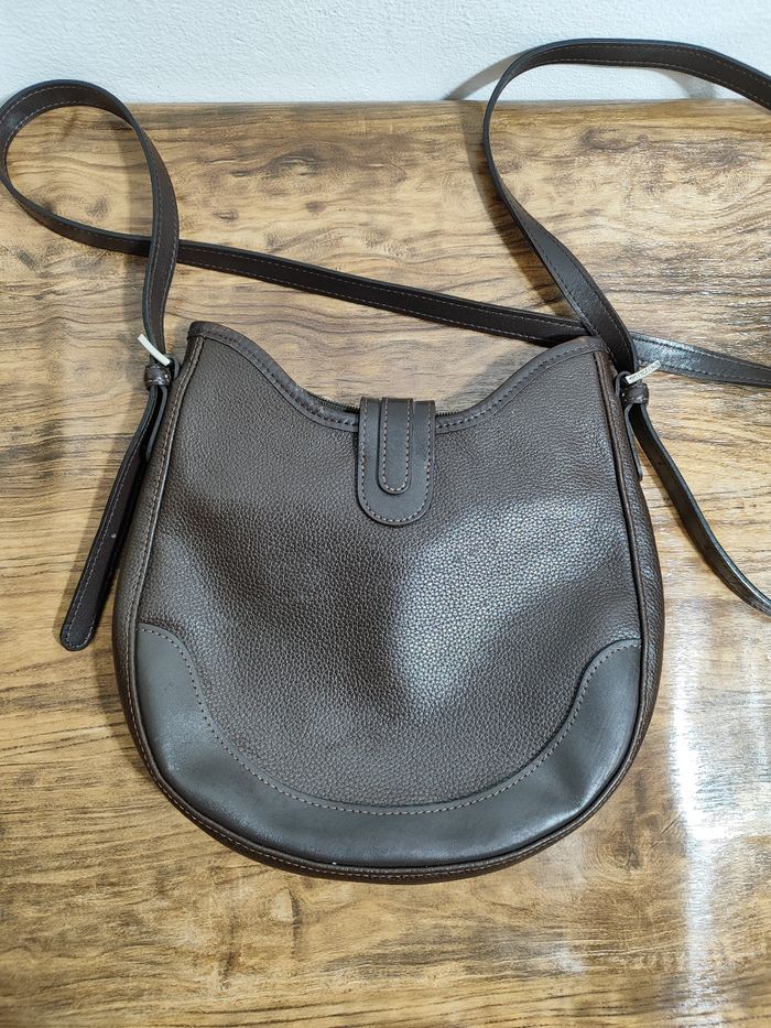 Sac à bandoulière Longchamp en cuir marron - photo numéro 2