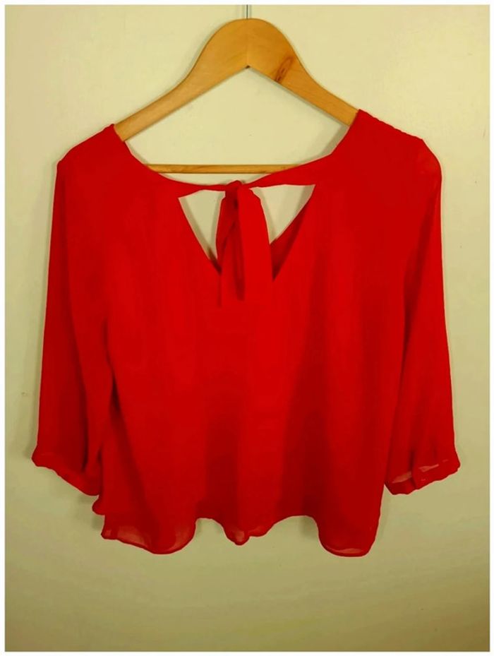 C22 blouse rouge Etam 40 - photo numéro 2