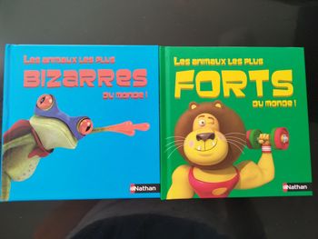 Livres les animaux les plus bizarres du monde  & les animaux les plus forts du monde Nathan