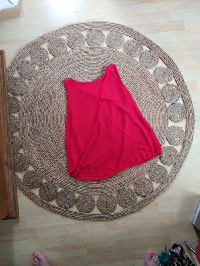 Top rouge en voile taille M - photo numéro 6