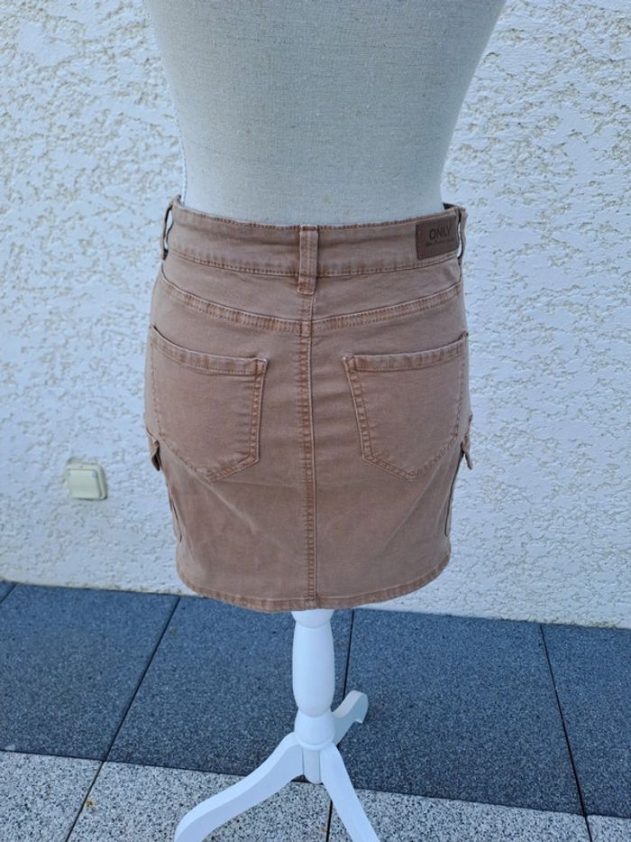 Mini jupe cargo Only marron camel t. 34 - photo numéro 4