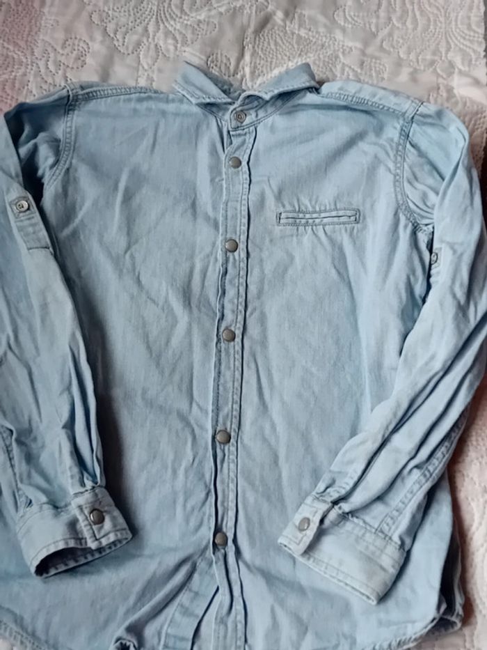 Chemise en jean léger bleu garçon 9/10 ans LC waikiki - photo numéro 5