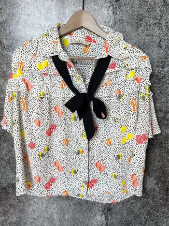 Blouse manches courtes femme Zara taille M Women short-sleeved camicetta donna Damen Kurzarmbluse