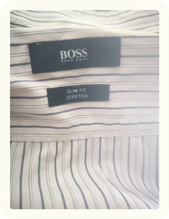 Chemise manches longues rayures homme Hugo Boss Taille M 38 - photo numéro 6
