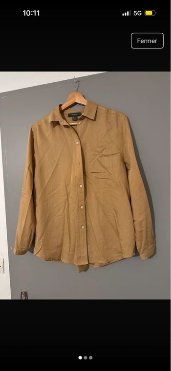 Chemise marron/moutarde taille 36