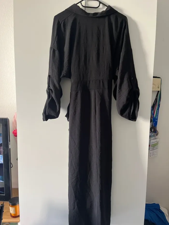Robe noire à nouer créateur italien Sand - photo numéro 3