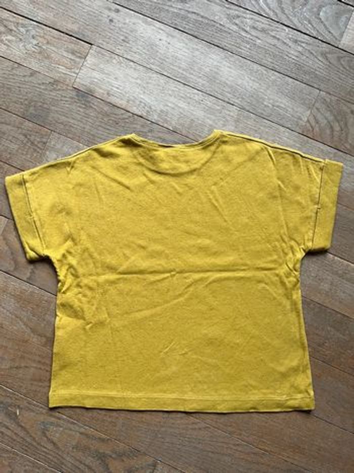 Tee-shirt moutarde Petit Bateau 6 ans - photo numéro 3