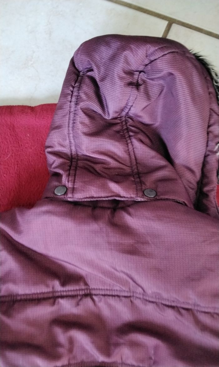 Blouson  à  capuche  amovible  ,violet,  fermeture  et  pressions  ,Lupilu  ,110cm - photo numéro 4