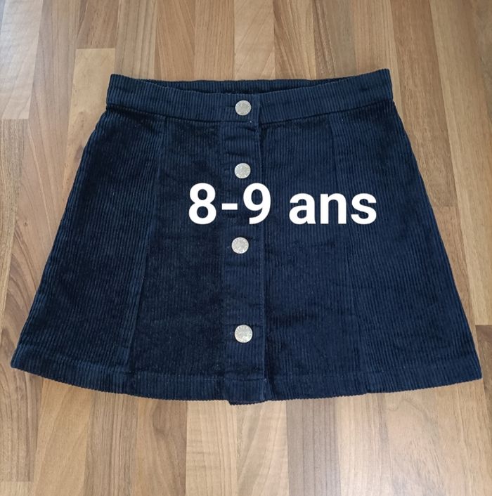 Jupe velours côtelé noir 8-9 ans H&M - photo numéro 1
