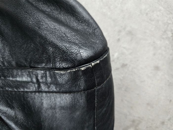 Veste cuir vintage noir homme taille 42 bon état - photo numéro 6