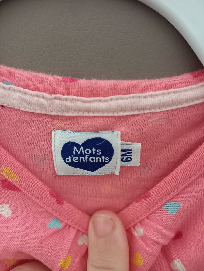 Tee-shirt mots d'enfants 6 mois - photo numéro 2