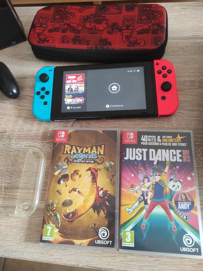 Nintendo Switch avec jeux et pochettes - photo numéro 5