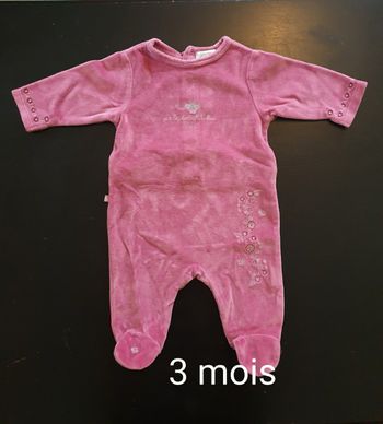 Pyjama velours une pièce