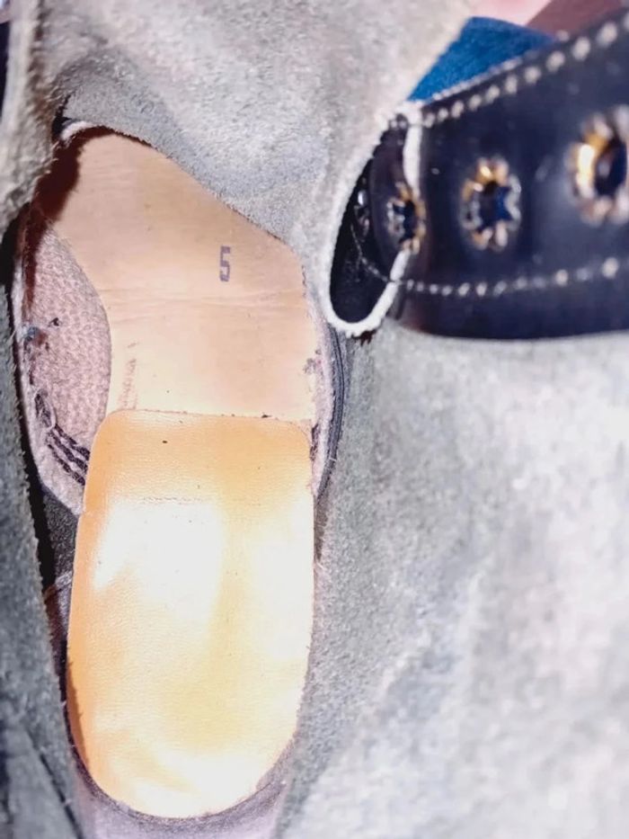 Dr. Martens made in England 🇬🇧 vintage lacet violet pentagramme uk5 38 - photo numéro 11