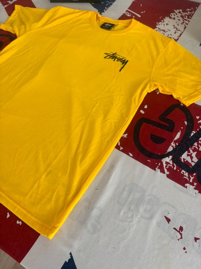 T-shirt Rework taille L jaune moutarde motif carte «as de pique» - photo numéro 6